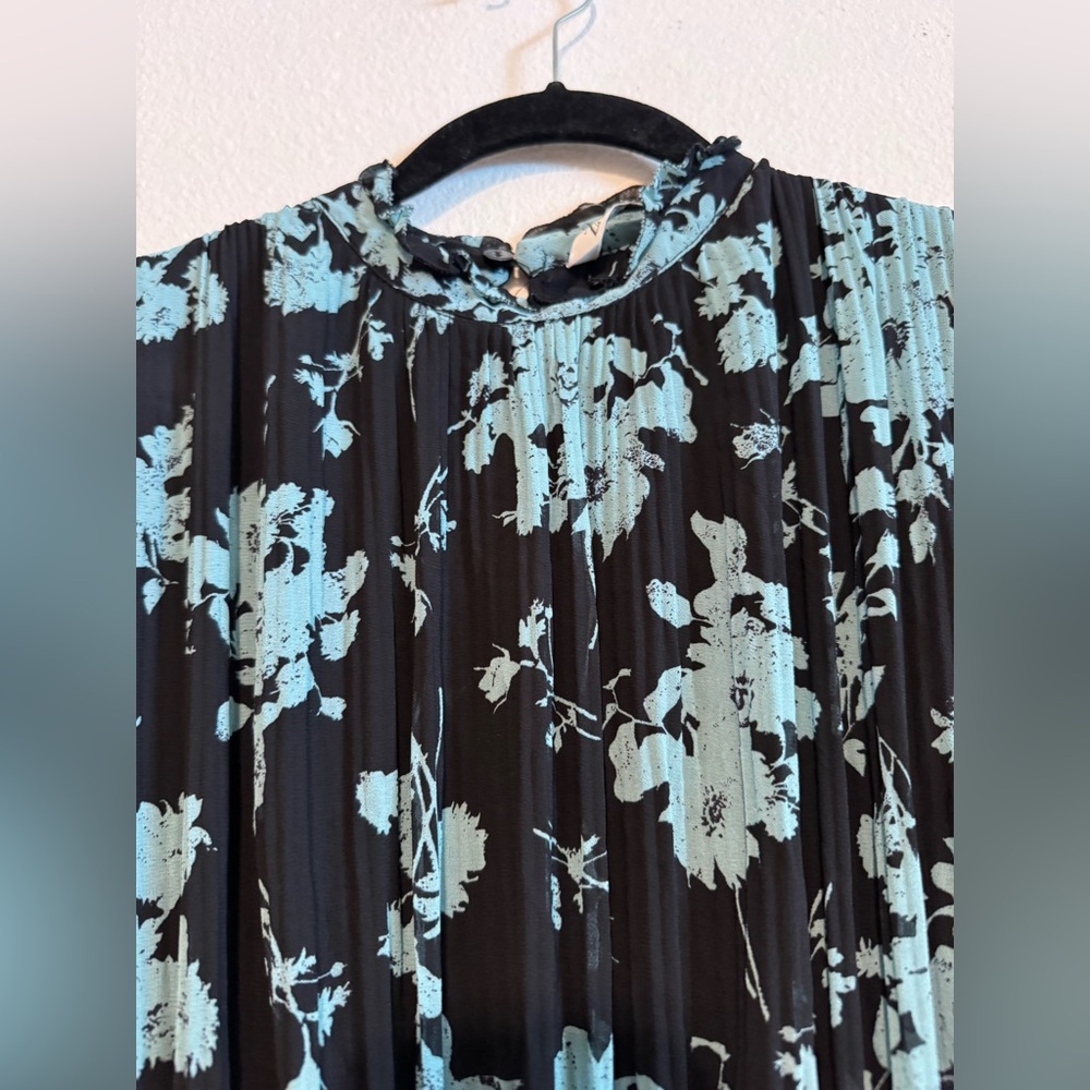 ZARA black and blue  print maxi dress. Small - Picture 4 of 11